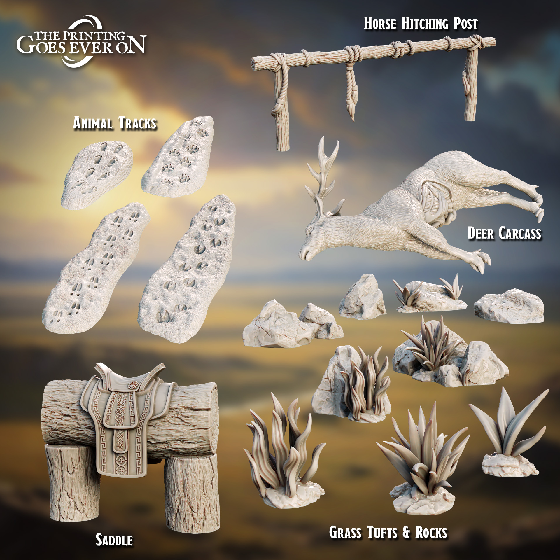 Scatter Terrain Props - Purple Trail - Presupported